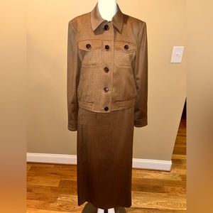 Talbot”s two-piece: long western style skirt with button down jacket - 3 colors